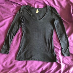 Threads 4 Thought Long Sleeved Deep V-neck in Blue
